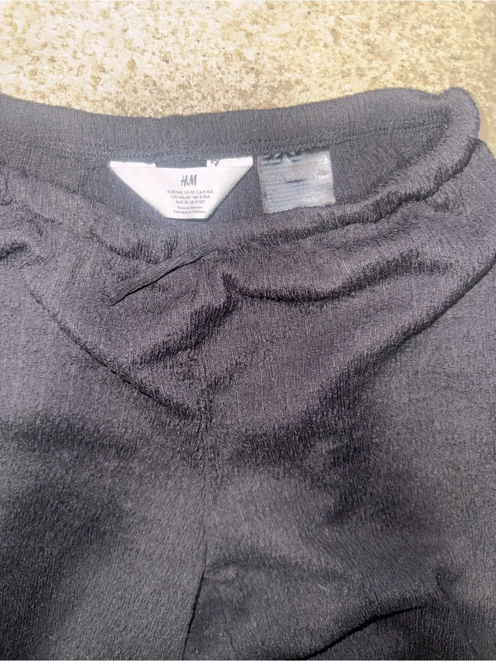 H&M girls Black Knit Sweatpants